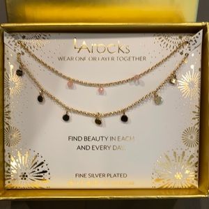 LA Rocks NiB Fine silver plated Necklace